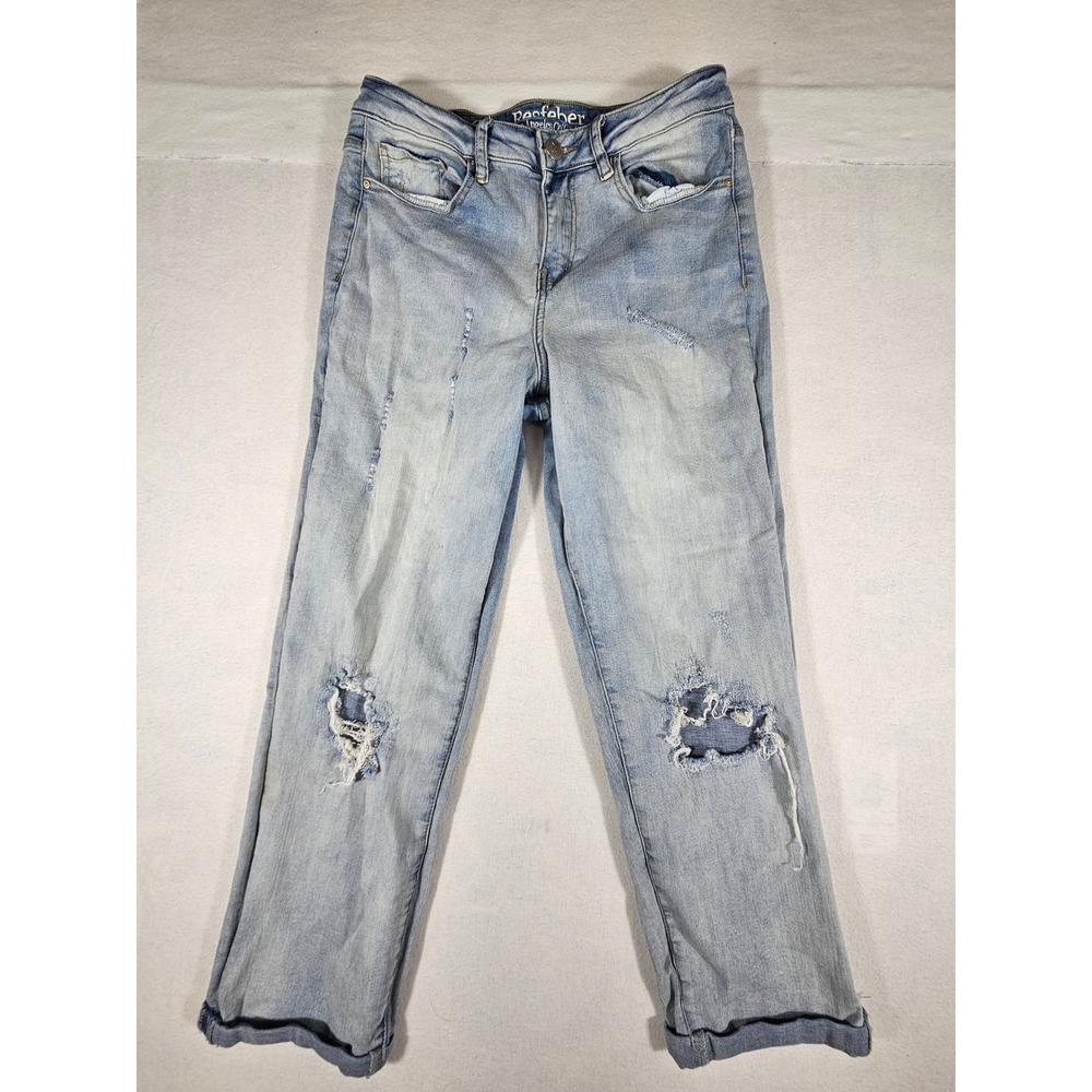 Resfeber Los Angeles Collection Skinny Boyfriend Jeans Distressed Light Wash 8‎